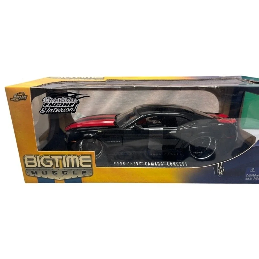 Jada Big Time Muscle‎ 2006 Chevy Camaro Concept Black Red 1:18 Diecast Car NEW